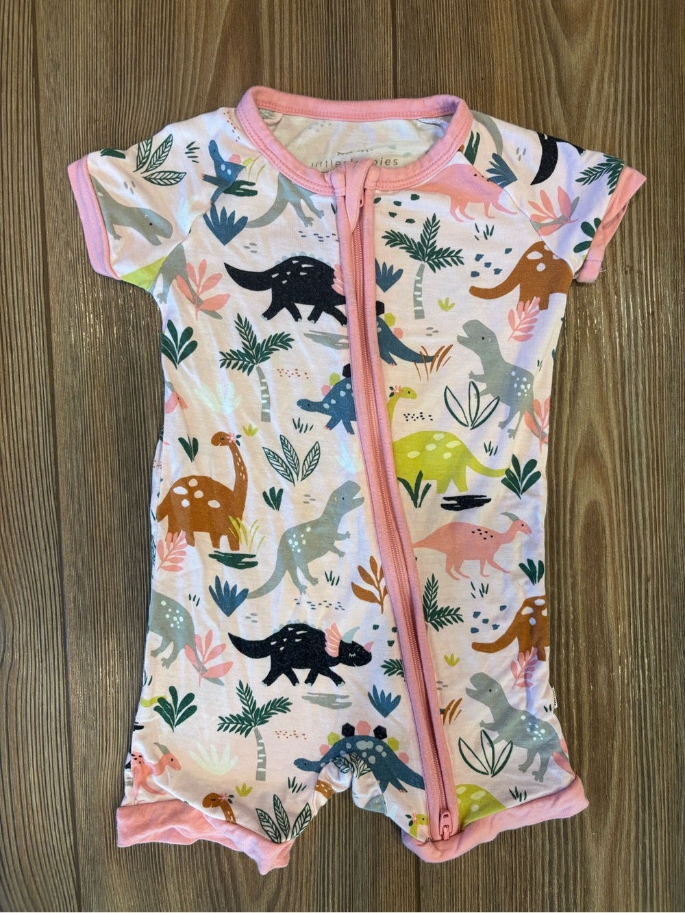 Little Sleepies 6-12 Month Jurassic Jungle Shorty Zippy